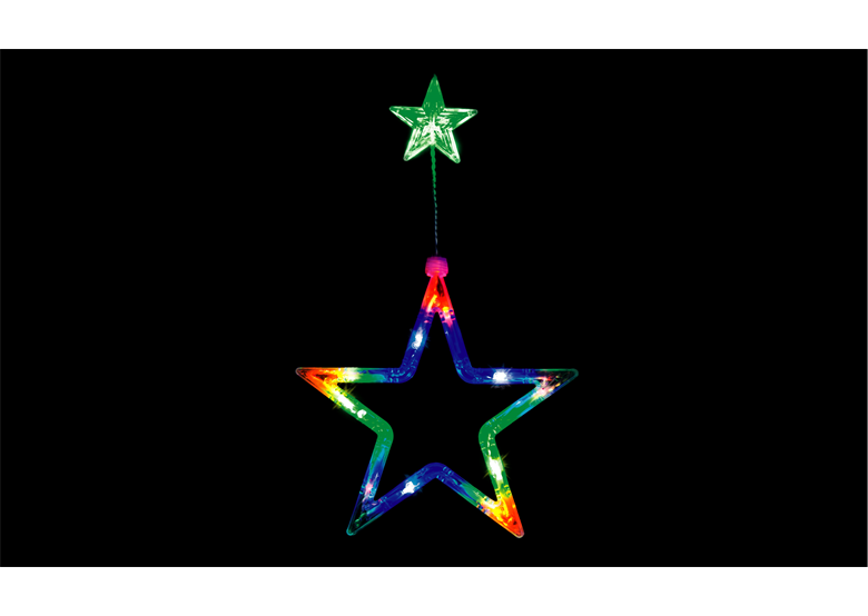 Weihnachtsdekoration, Stern, bunt Bulinex 10-501