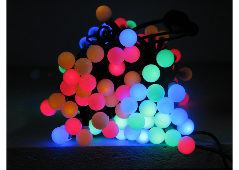Weihnachtsbeleuchtung LED für Innen Kugeln bunt (80 Stck.) Bulinex 21-111