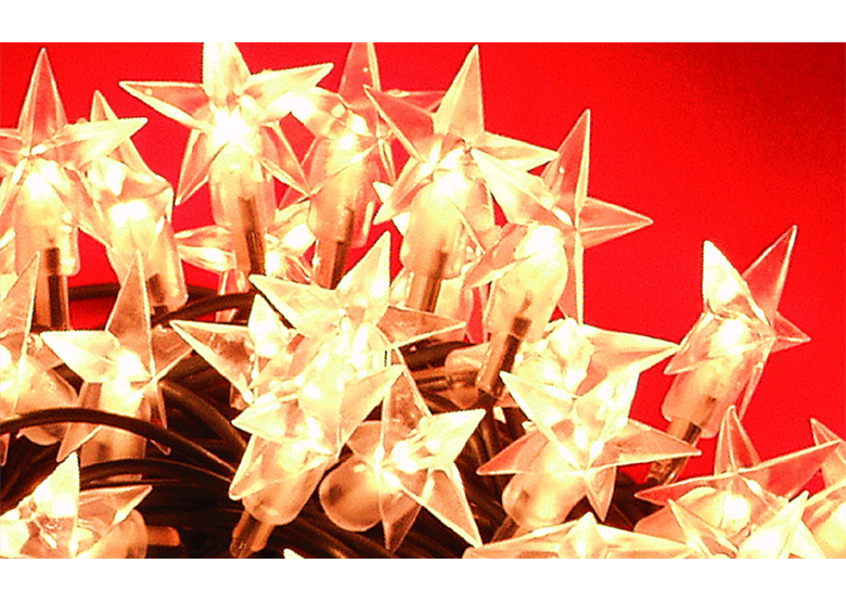 Weihnachtsbeleuchtung für Innen Silikon-Sterne bunt (50 Stck.) Bulinex 31-542