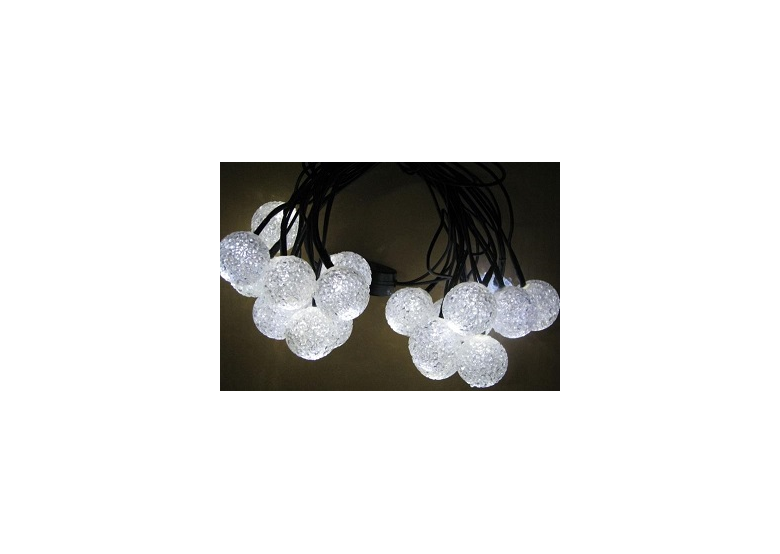 Weihnachtsbeleuchtung LED-Kristallkugel Lichtervorhang für Innen warmweiß 20 Stck. (D 6 cm, L 5 m Bulinex 37-432