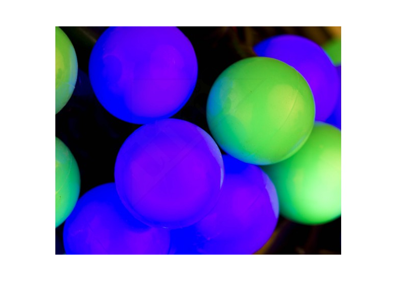 Weihnachtslichterkette LED-Kügelchen Lichtervorhang für Außen bunt 80 Stck. (D 2,3 cm, L 12 m) Bulinex 38-261