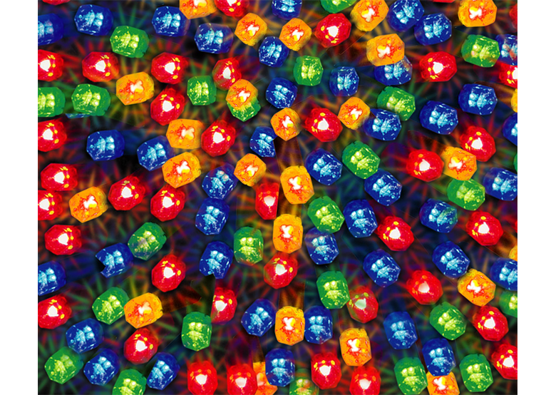 Weihnachtslichterkette LED Lichtervorhang für Außen bunt 120 Stck. 12 m Bulinex 38-491