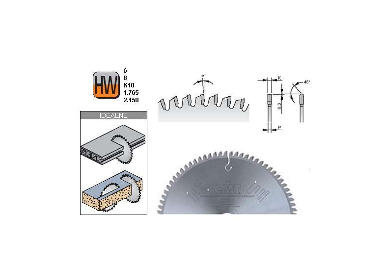 Sägeblatt für Aluminium 190x30mm T40 Cmt 296.190.40M