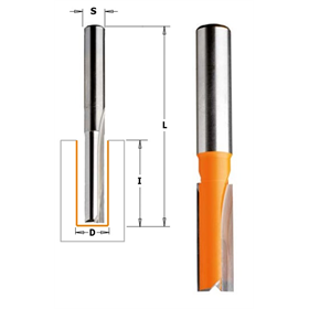 Nutfräser, lange Ausführung, D:12 mm; I:31,7 mm, L:60 mm, S: 8mm Cmt 912.120.11