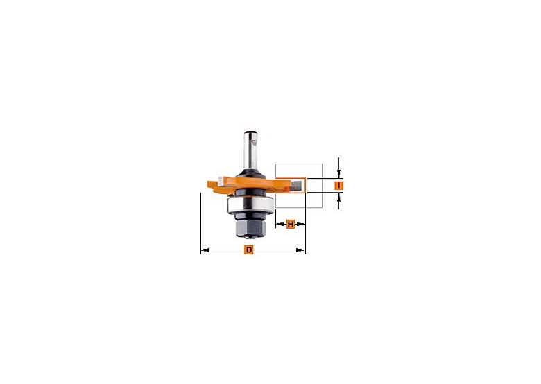 Nutfräser mit Schaft 8mm,  I-3, D-47,8, H-12,8 Cmt 922.330.11A