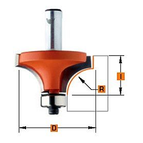 Rundfräser mit Kugellager R2 Cmt 938.167.11