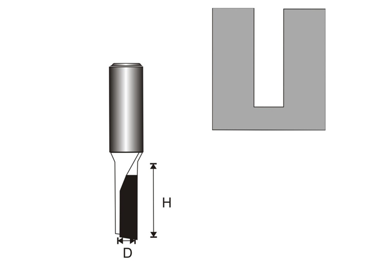 Fräser 07F011A, Schaft 6 D 3,96 H 11 mm Dedra 07F011A