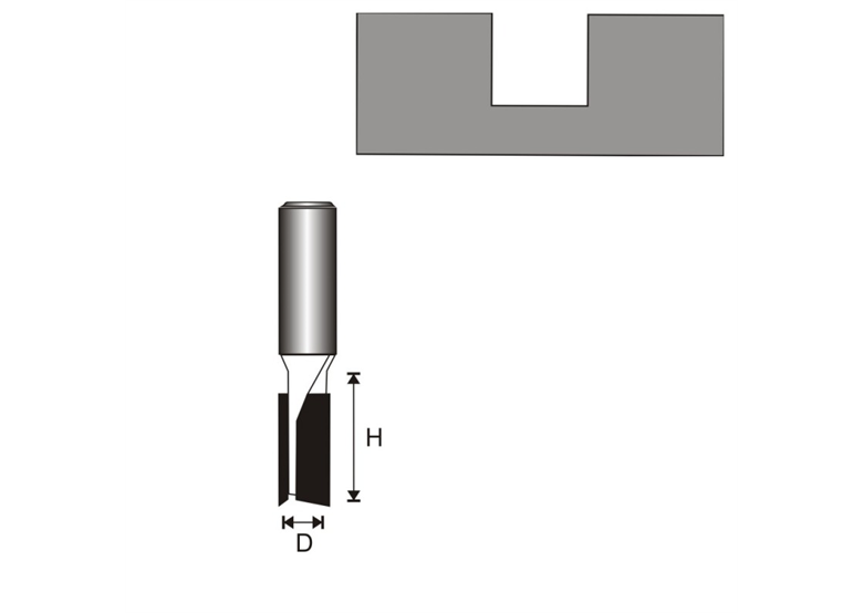 Fräser (Fräswerkzeug)  Schaft 12 D 12 H 25 mm Dedra 07F023C