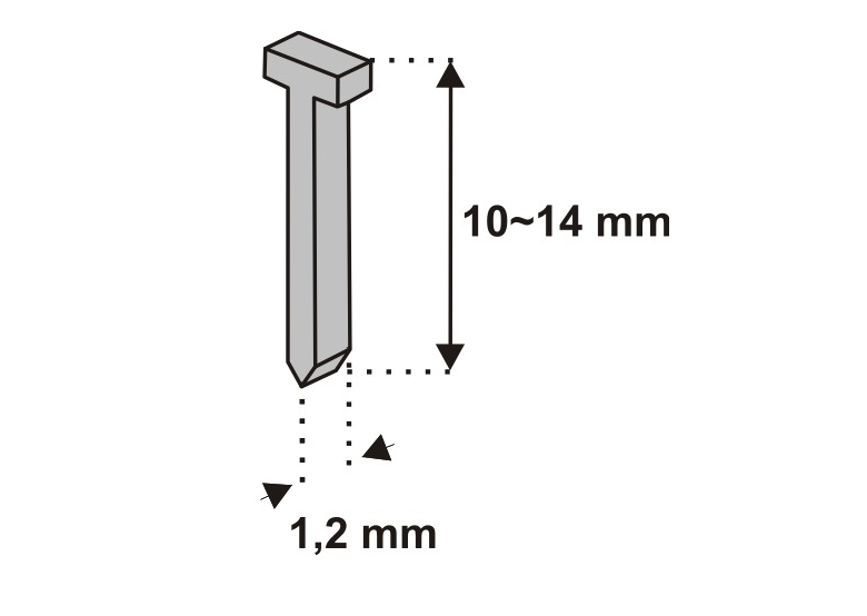 Nägel 12mm 1000Stück D11T (1,2 mm) Dedra 11Z312