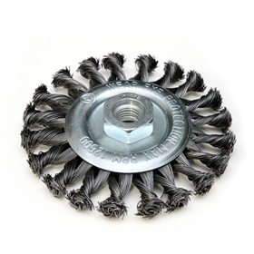 Drahtbürste, Stahl 115mm, M14, gedrehter Draht Dedra F39-115