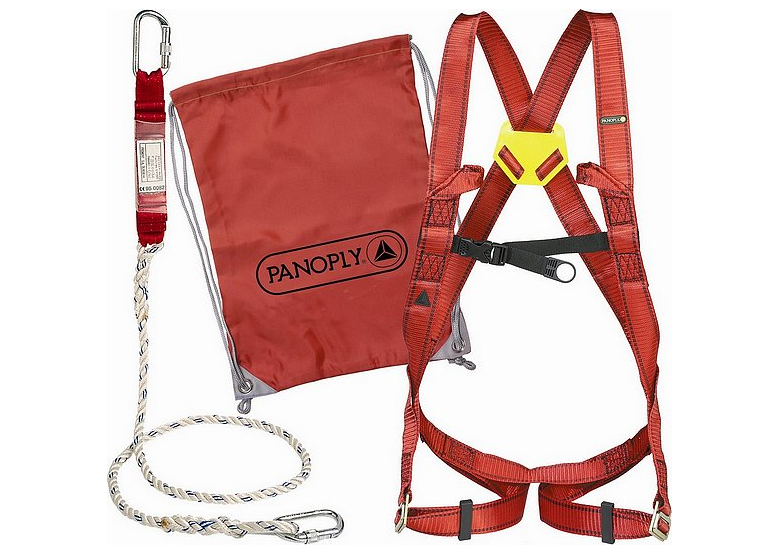 Höhenarbeiter Set: Träger, Stoßdämpfer mit Leine, Druckknöpfe und Tasche ELARA16, Größe L DeltaPlus Panoply ELARA16