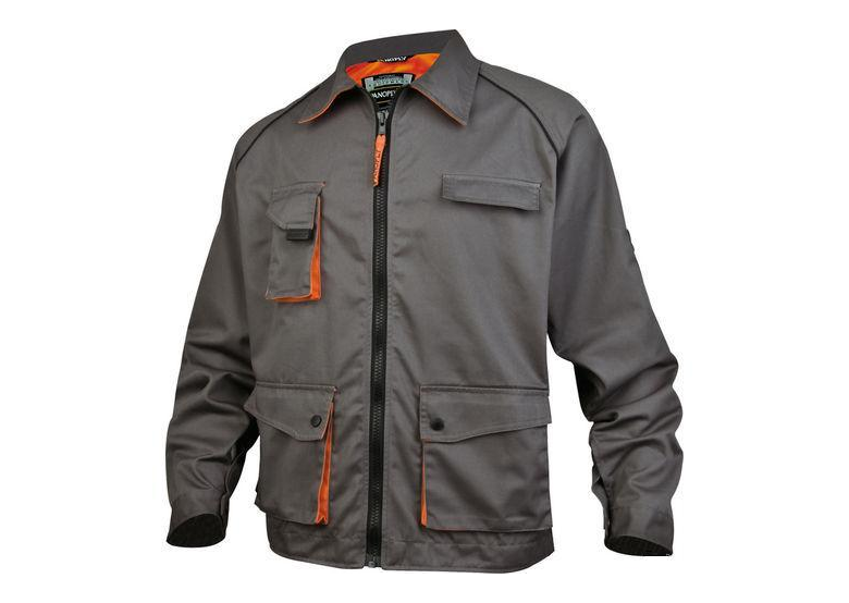Bluse (Sweatshirt) Mach2 aus Polyester und Baumwolle, orange-grau, Größe M DeltaPlus Panoply M2VES