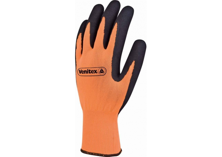 Arbeitshandschuhe aus Fluorenzpolyester, mit Latexschaum beschichtet Größe 7 orange DeltaPlus Venitex VV733APOLLON