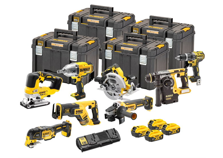 Werkzeugset 18V DeWalt DCK865P4T 4x5.0Ah