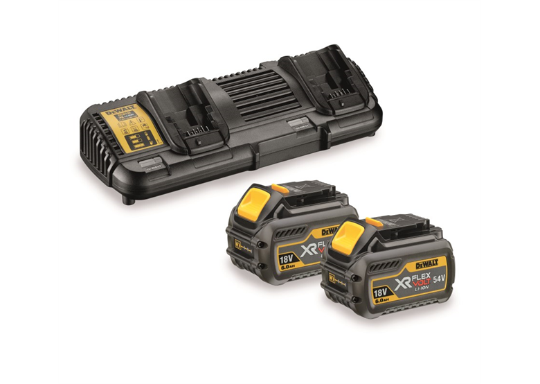 Akku Starter-Set 54/18V 2.0/6.0Ah FlexVolt DeWalt FLEXVOLT DCB132T2