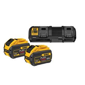 Starter-Set 2 Akkus mit 9,0Ah und 4A-Ladegerät DeWalt FLEXVOLT DCB132X2