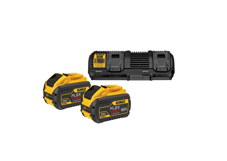 Starter-Set 2 Akkus mit 9,0Ah und 4A-Ladegerät DeWalt FLEXVOLT DCB132X2