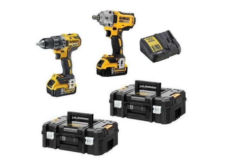 Werkzeugset 18V DeWalt XR DCK2077P2T 2x5.0Ah