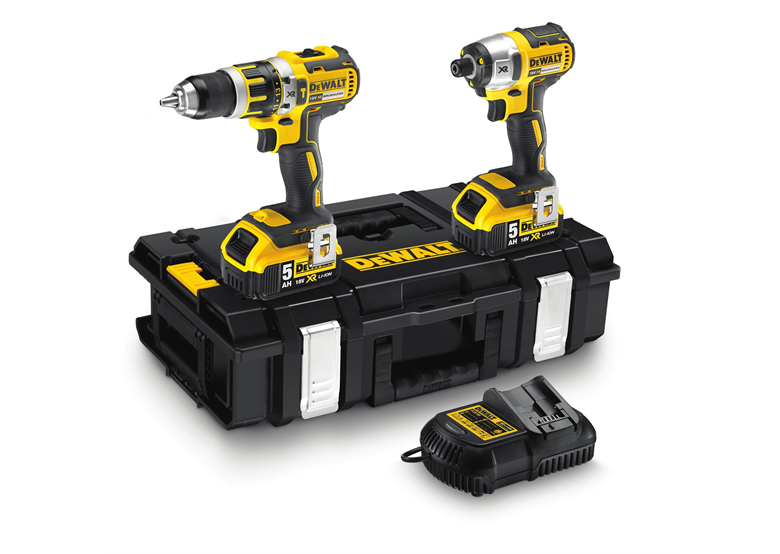 Werkzeugset 18V DeWalt XR DCK250P2 2x5.0Ah