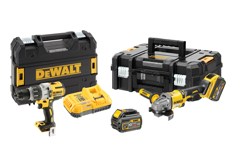 18 und 54V Elektrowerkzeug-Set DeWalt XR FLEXVOLT DCK2055T2T 2x6.0/2.0Ah