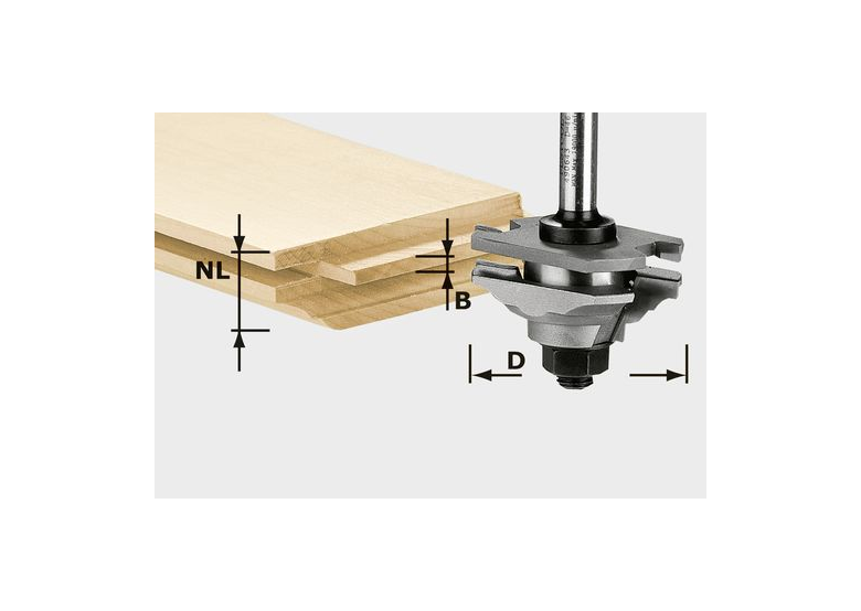 Profil-Federfräser Festool HW S8 D46 x D12-FD