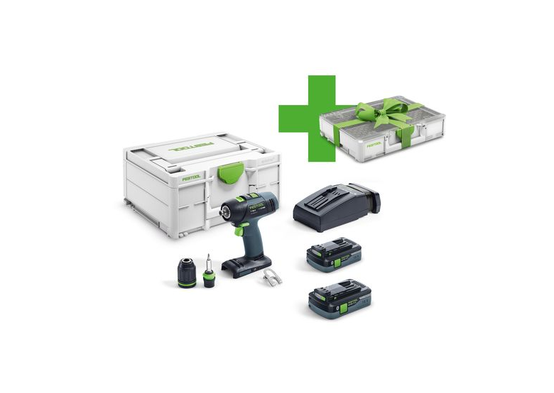 Akku-Bohrschrauber Festool T 18+3 HPC 4,0 I-Plus Organizer Edition