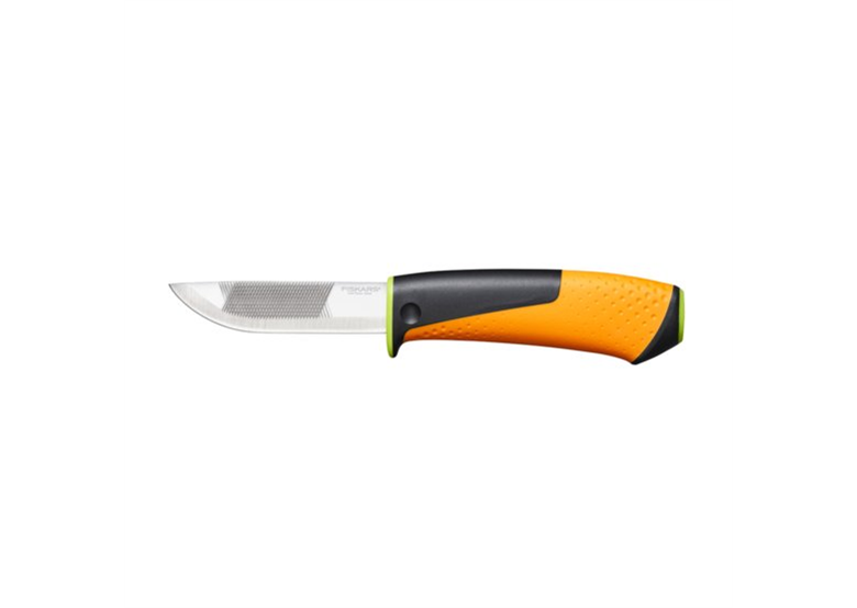 Universalmesser mit integriertem Schärfer und Feile (grün) Fiskars 1023619