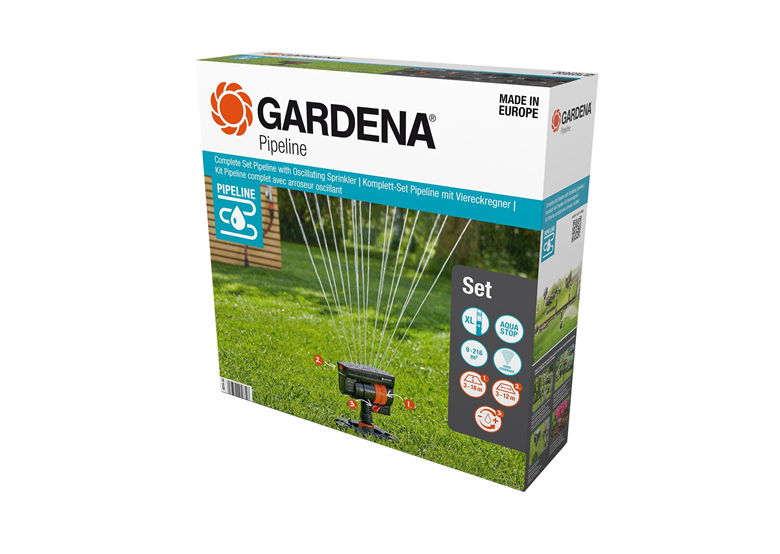 Viereckregner Pipeline Set Gardena 08274-34