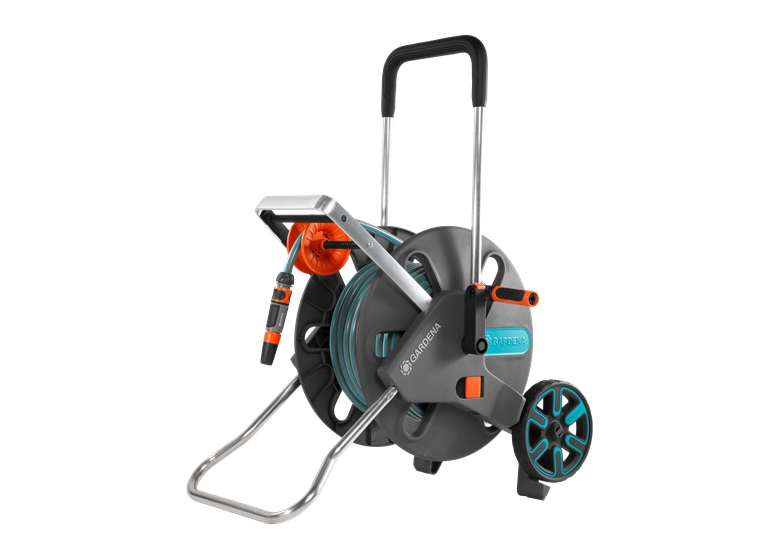 Wagen mit 1/2" 50m Schlauch und Sprinkler Gardena CleverRoll L Easy