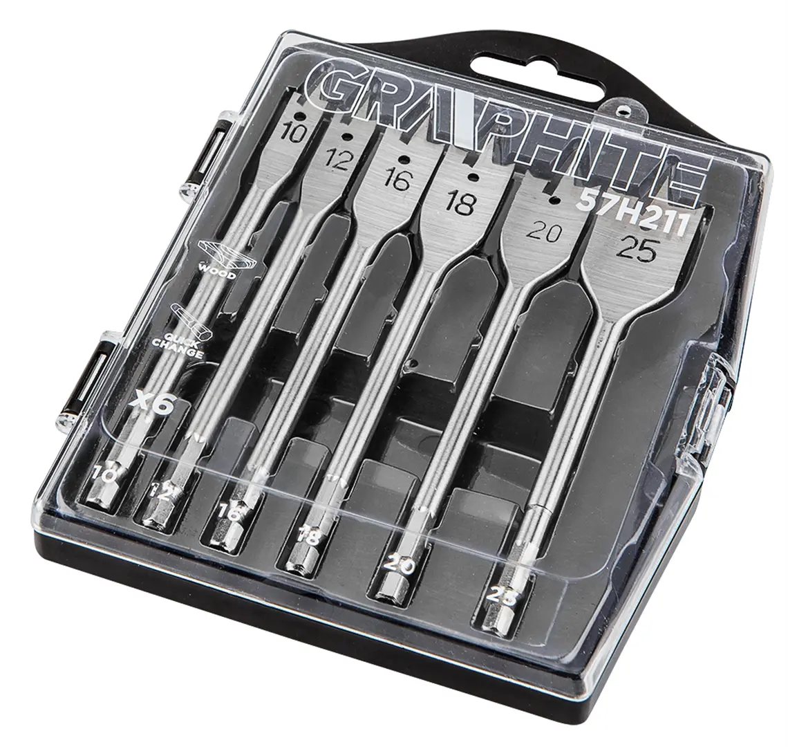 Flachfräser-Set für Holz 6St. Graphite 57H211