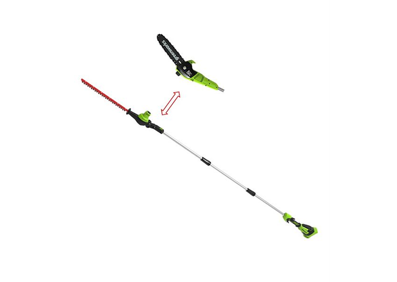 Säge und Heckenschere mit Ausleger Greenworks GD40PSH