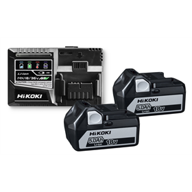  Starterset 18V: Akku 2x5.0Ah BSL1850 + Ladegerät UC18YSL3 Hikoki UC18YSL3 WGZ