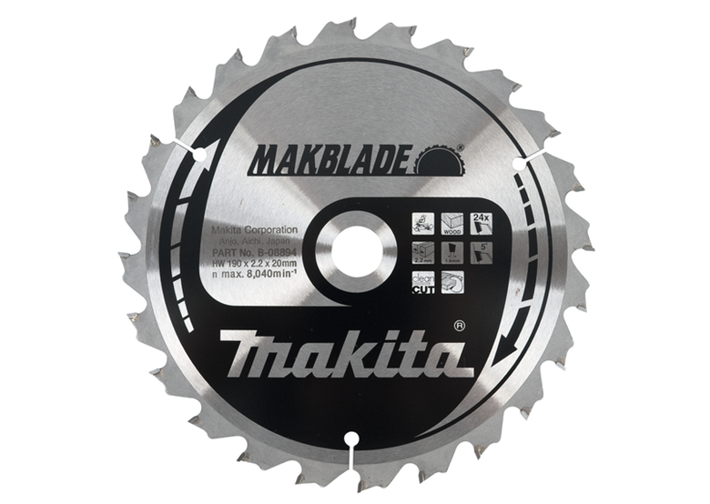 Sägeblatt MAKBLADE MSC19024E 190x20mm T24 Makita B-08894