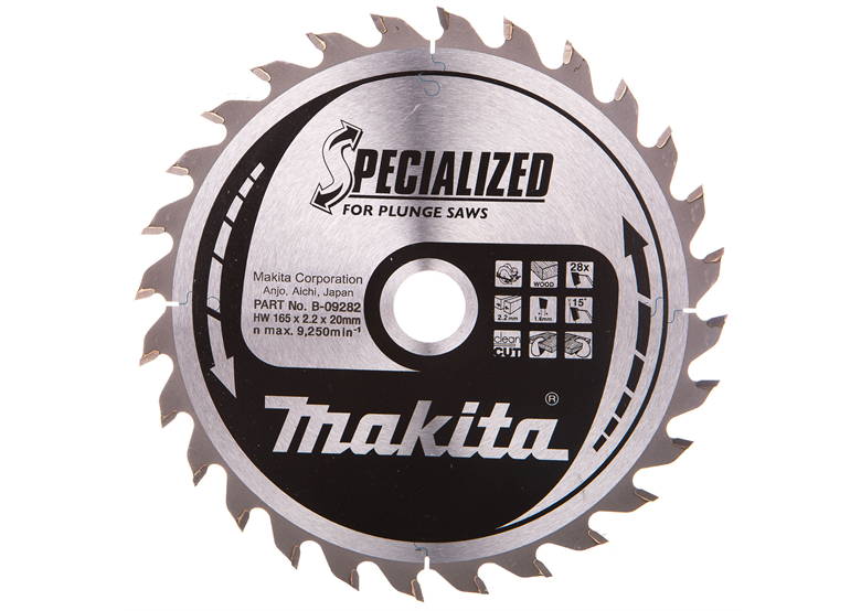 Sägeblatt für Handkreissägen CSP16528E 165x20mm T28 Makita B-09282