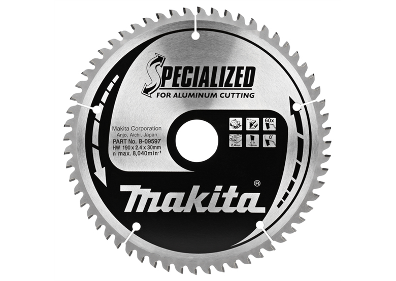 Kreissägeblatt für Aluminium 190x30mm T60 Makita B-09597