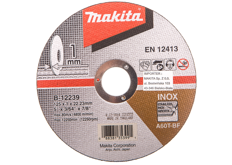 Trennscheibe 125x1x22,23 mm B-12239 Makita B-12239