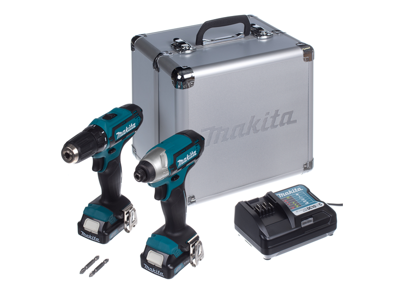 10,8-V-Elektrowerkzeugsatz Makita CXT CLX201X 2x1.3Ah