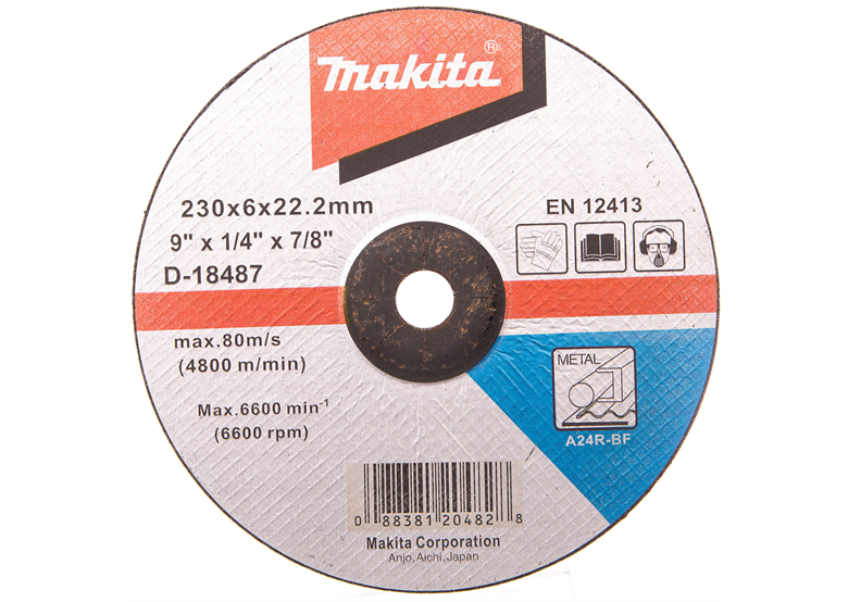 Schleif-Trennscheibe für Metall A24R gewölbt Makita D-18487