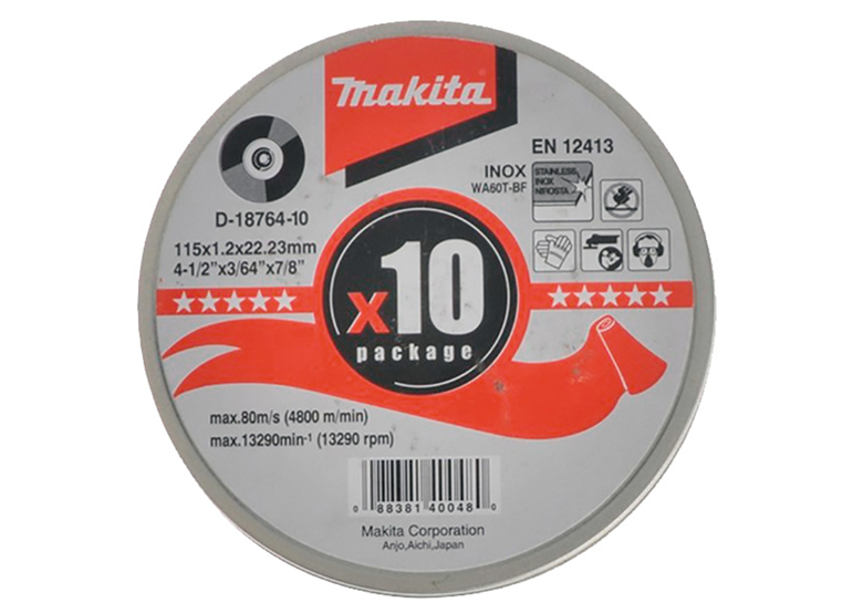 Trennscheibe 115x22,23x1,2mm, 10St. Makita D-18764-10