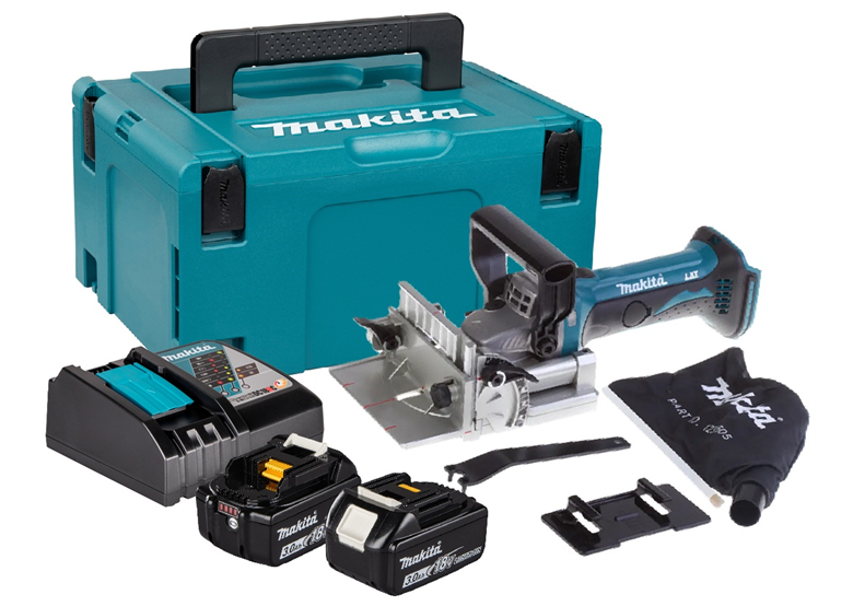 Flachdübelfräse Makita DPJ180RFJ 2x3.0Ah