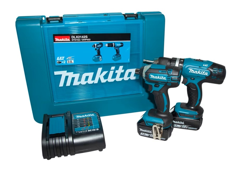 Werkzeugset 18V Makita LXT DLX2142S 2x3.0Ah