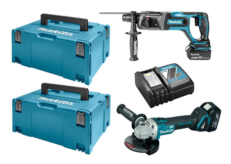 Werkzeugset 18V Makita LXT DLX2153TJ1 2x5.0Ah