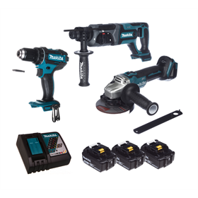 Werkzeugset 18V Makita LXT DLX3078TX1 3x5.0Ah