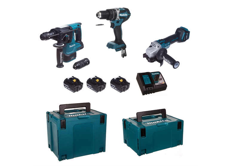 Werkzeugset 18V Makita LXT DLX3119TJ 3x5.0Ah