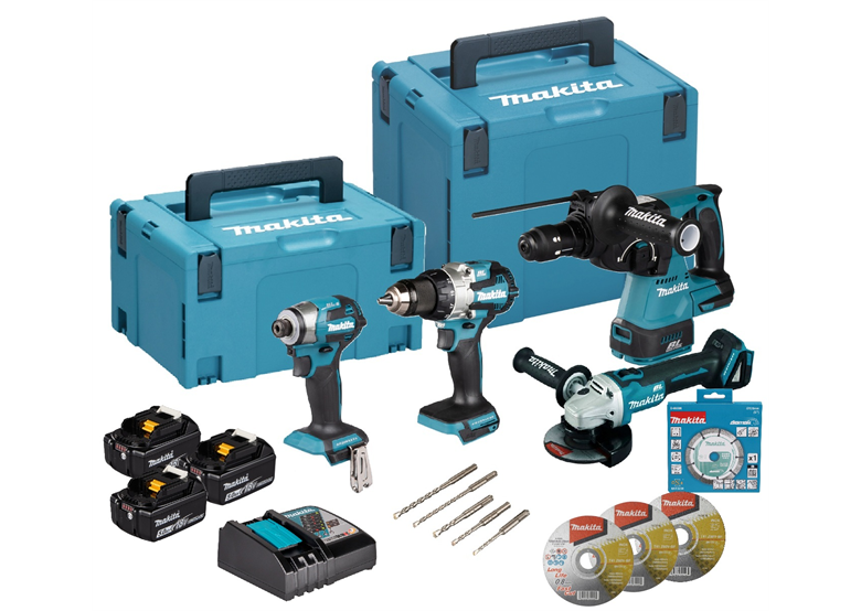 Werkzeugset 18V Makita LXT DLX4196JX1 3x5.0Ah
