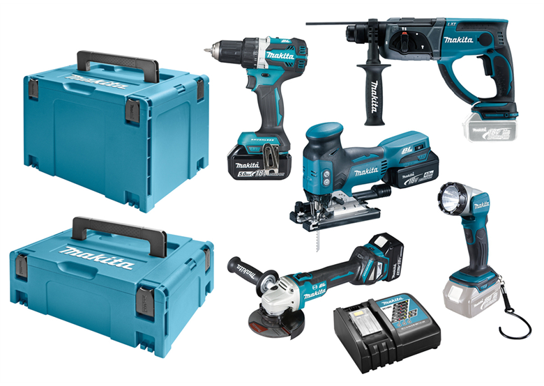 Werkzeugset 18V Makita LXT DLX5044TJ 3x5.0Ah