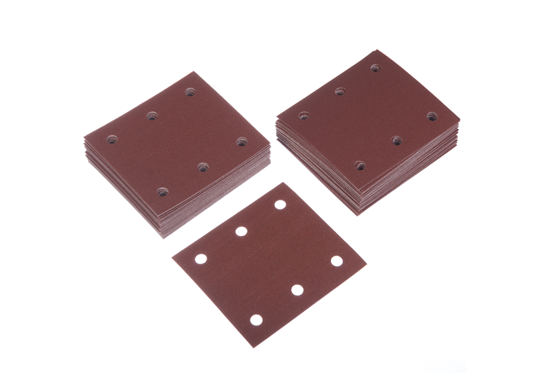 Schleifpapier Klett 114 x 102 mm (6 Löcher) Körnung 180, 50 Stück Makita P-42472