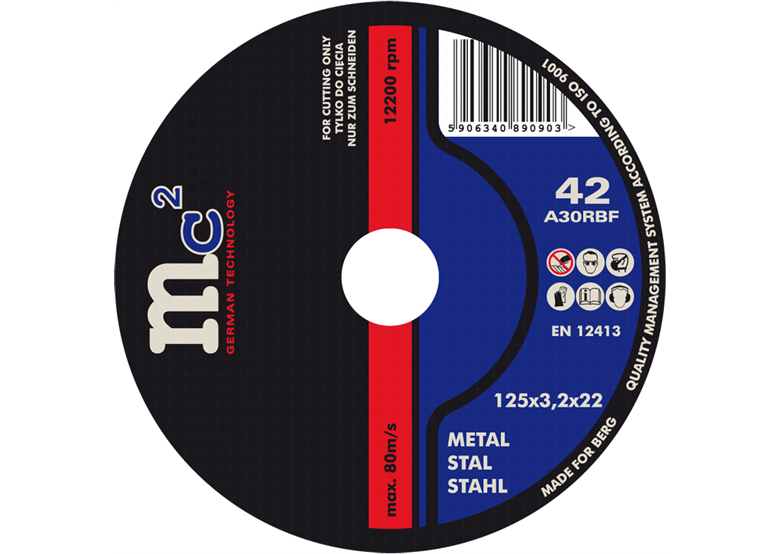 Metalltrennscheibe 125x3,2x22 MC2 9409512532