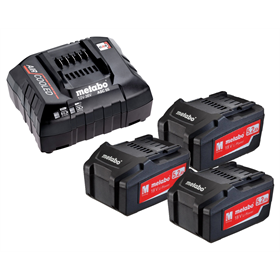 Basis-Set 3x Akku 18V Li-Ion 5.2Ah und 1x Ladegerät ASC 30-36V Metabo 685048000