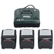 Akku 18V 4.0Ah (3Stck.) + Ladegerät Metabo 685049000